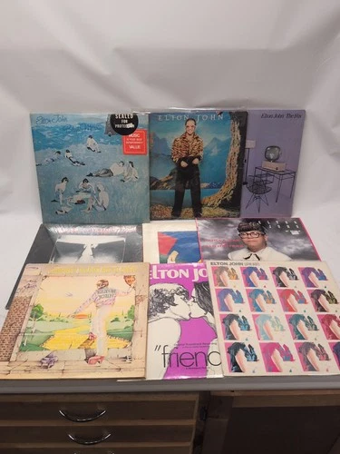 Lot(9) Elton John Vinyl Record Albums Caribou, Goodbye Yellow Brick Road, Fox