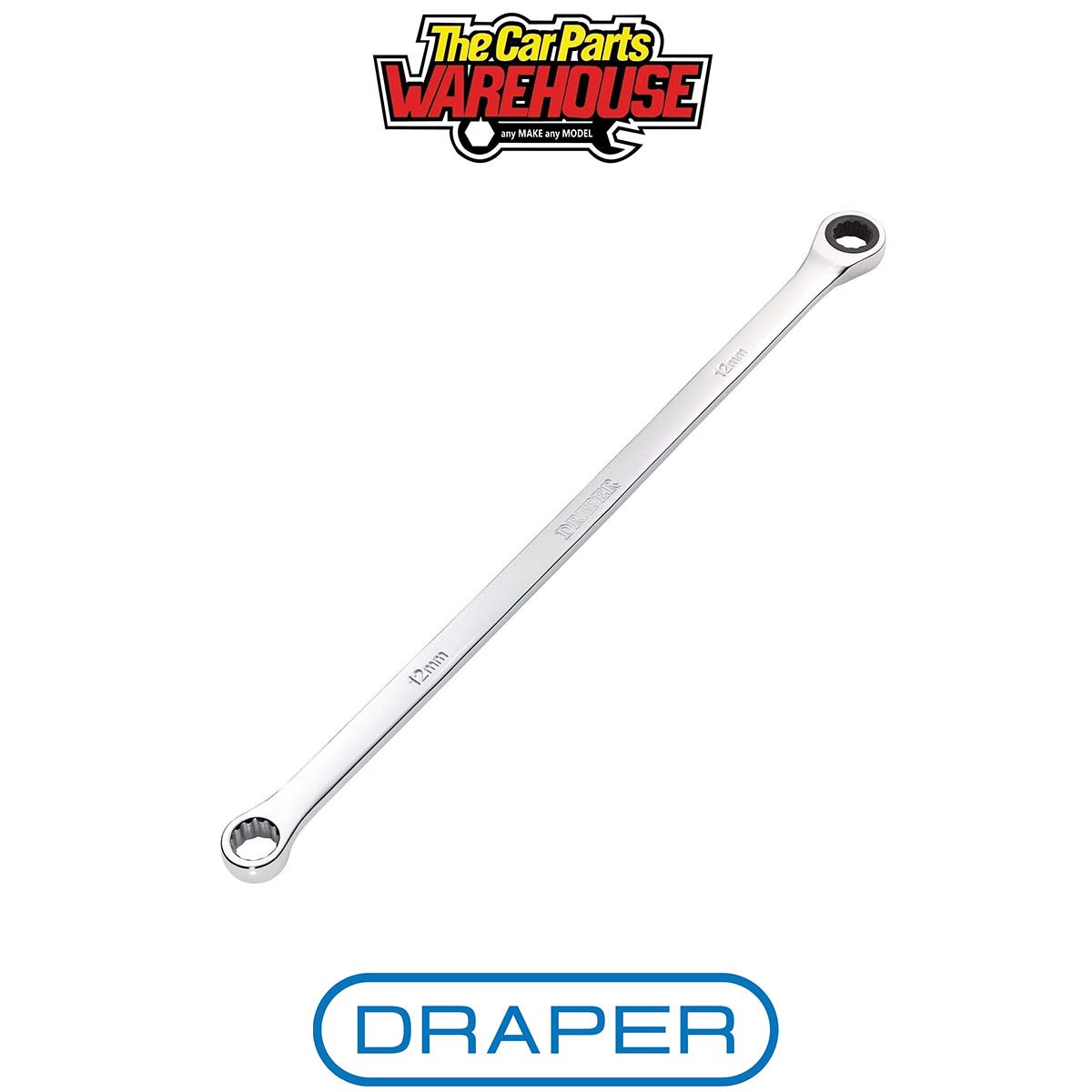 B&Q - Tools Hi-Torq Metric Extra-Long Double Ring Ratchet Spanner12mm - Image 4