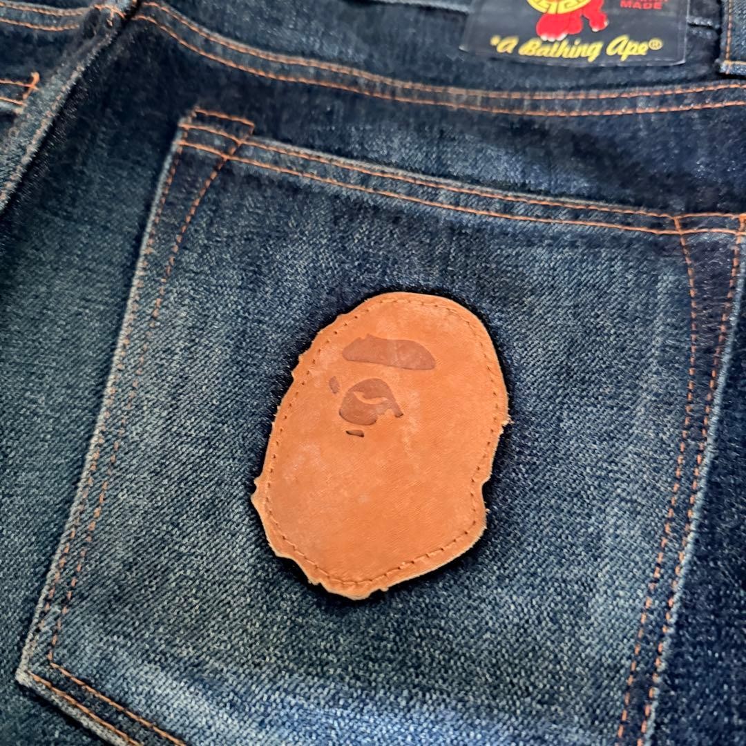 A BATHING APE Straight Denim Pants Jeans Blue SW 80cm Inseam 71.5cm BA0226239 thumbnail 4