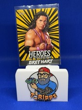 Bret Hart 2023 Leaf Heroes of Wrestling Yellow Variant Pro Wrestling Card WWf