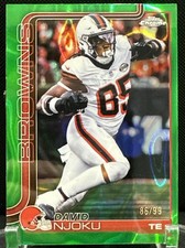 2025 Topps Chrome David Njoku Green Lava #86/99- Cleveland Browns