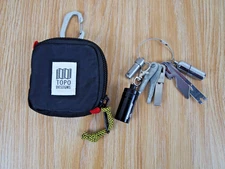 Topo Designs Accessory Small Square Black Bag Pouch Wallet Survival Tools