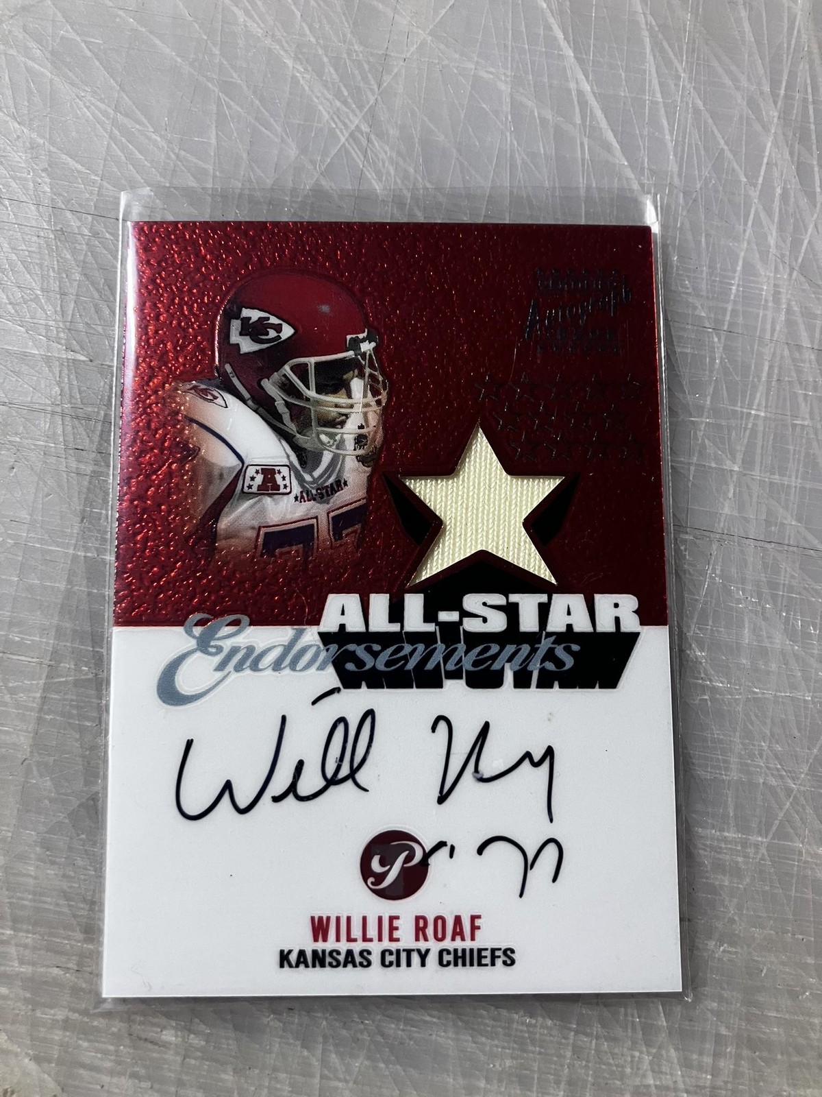 2003 Topps Pristine #ASE-WR Willie Roaf All-Star Endorsements Jersey Autograph