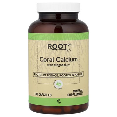 2 X Vitacost, Root2�, Coral Calcium With Magnesium, 180 Capsules