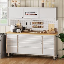72 Rolling Tool Chest 15 Drawers 3 Top Compartments Pegboard Mobile Workbench 72 Rolling Tool Chest 15 Drawers 3 Top Compartments Pegboard Mobile Workbench
