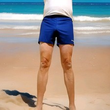Erima Sprinter Shorts Blue Matte Running Short Pants Sports Trousers Vintage D5 5