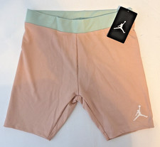Girls Jordan Jumpman Biker Shorts Size XL 13 - 15 Years Washed Coral  Green NEW