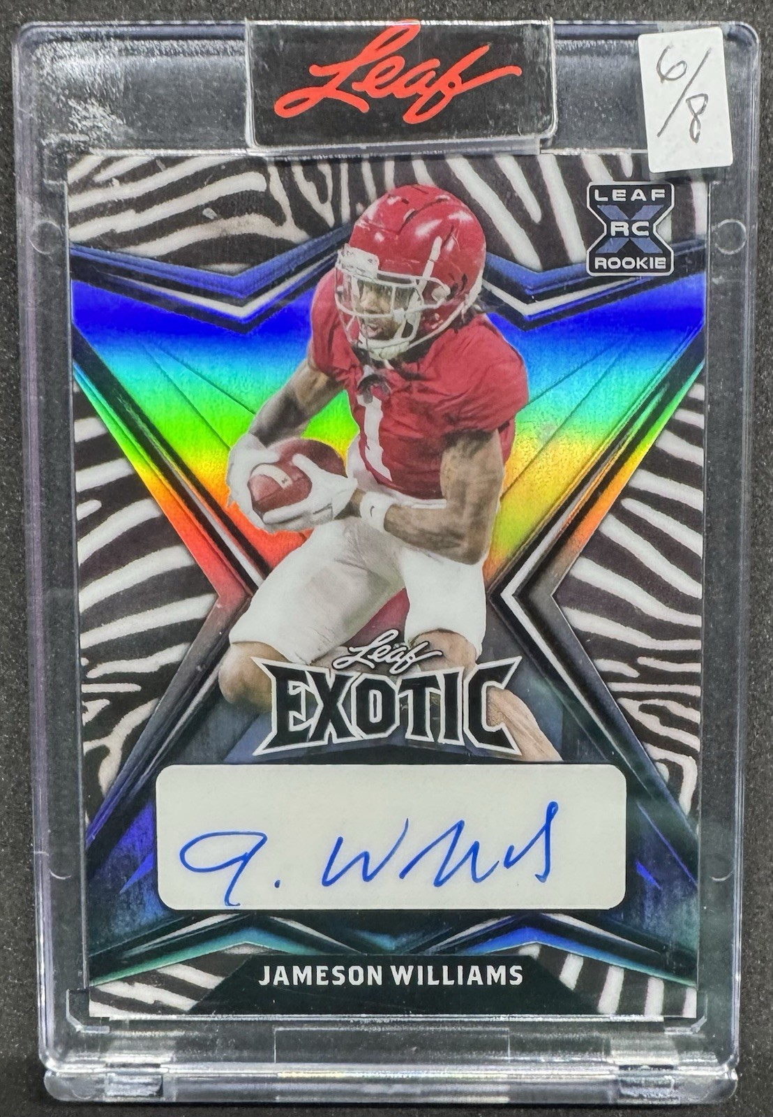 Jameson Williams Leaf Exotic Autographs #BAJW2 Zebra Mosaic