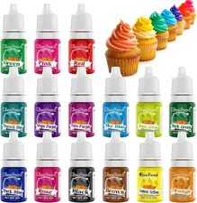 15 pcs Colors Food Dye, Edible Paint Perfect for Buttercream, Sugar craft UK