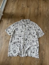 All saints Men's Short Sleeve monogram shirt Size: L