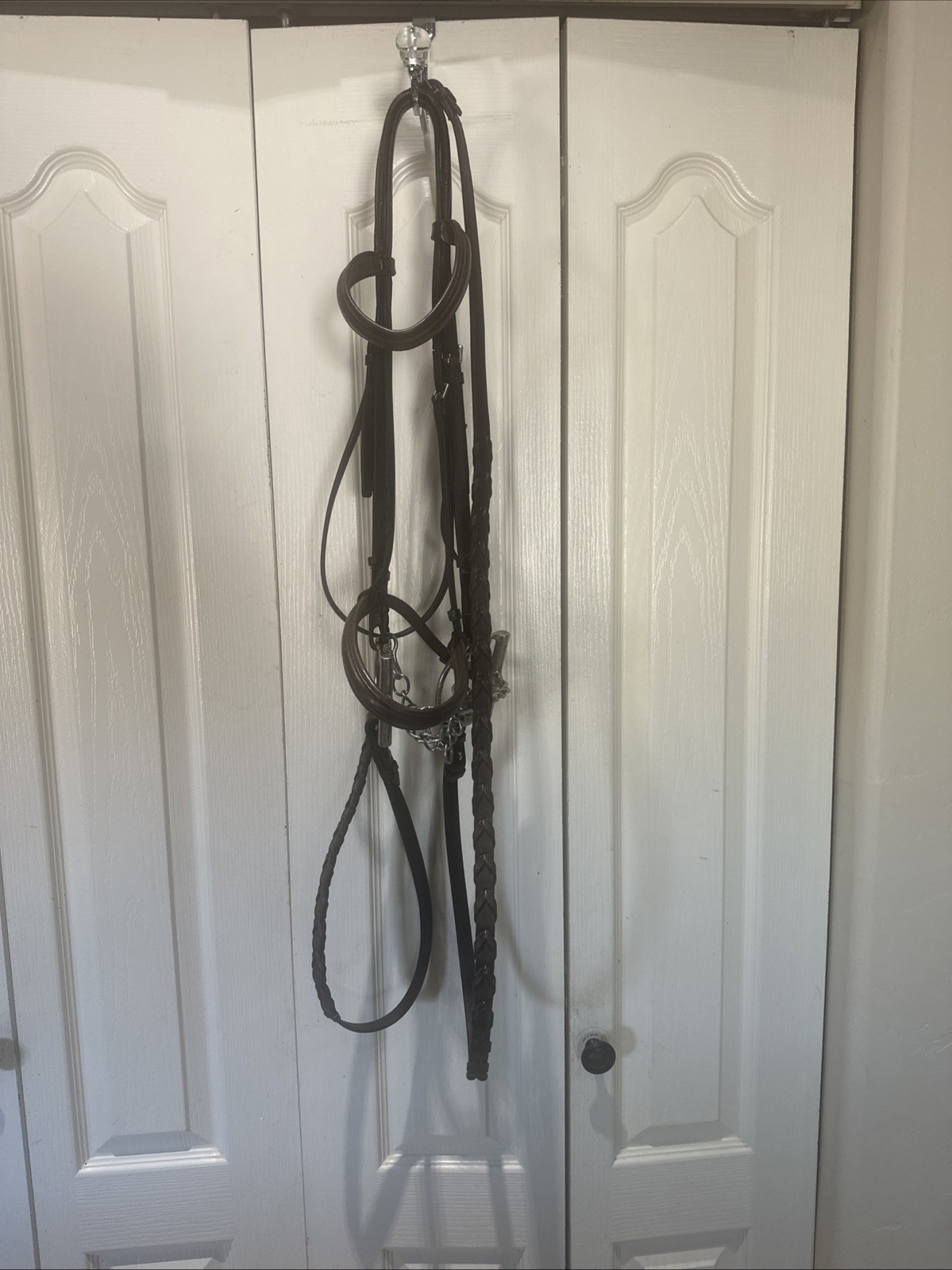 Pariani English Italian Leather Bridle w/Myler Twisted Barrel Bit