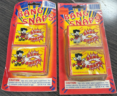 2 Older Bang Snaps Trick Noise Makers New in Packages