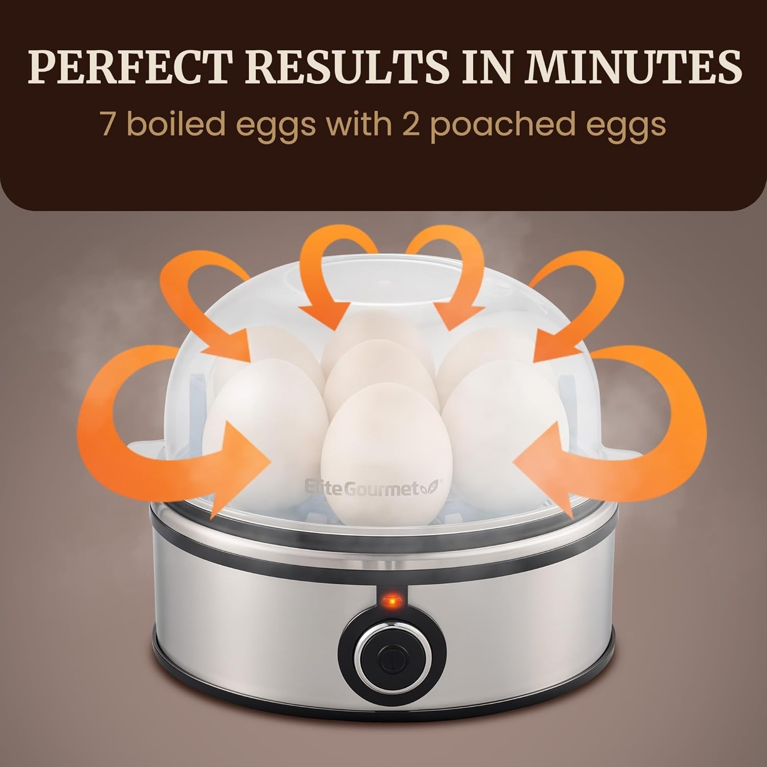 Stainless Steel Easy Egg Cooker: 7-Egg Capacity for Perfect Boiling & Poaching