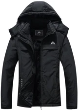 Women's Ski Jacket Warm Winter Coat Hooded Snowboarding Jackets Waterproof Mo...