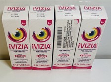 4 X Ivizia Sterile Lubricant Eye Drops For Dry Eyes,5mL Exp 9/26
