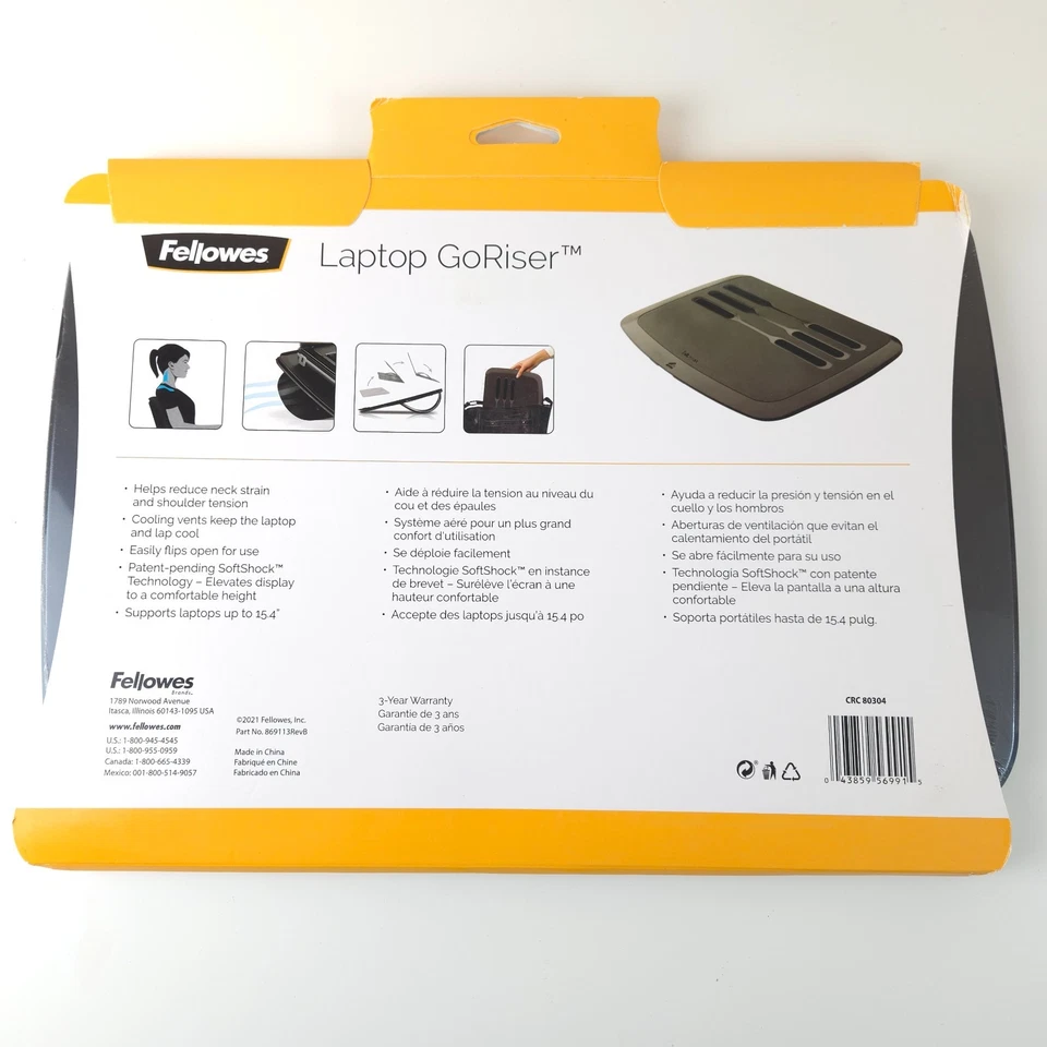 Laptop Fellowes GoRiser admite portátil de hasta 15,4" Foto 2 de 4