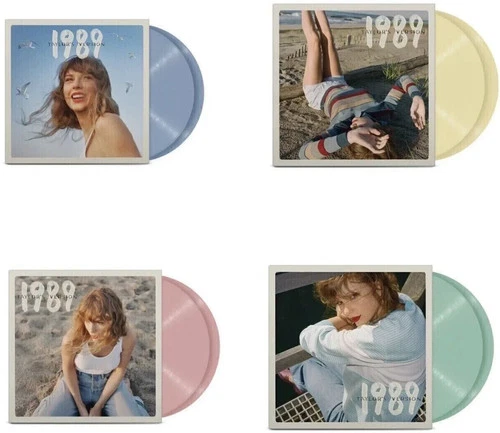 Taylor Swift 1989 Taylor’s Version 4 Vinyl Bundle Limited Pink Green Blue Yellow