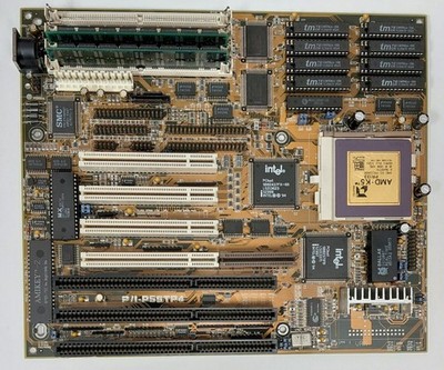 ASUS PCI/I-P55TP4 Sockel 5 ISA retro Mainboard + AMD K5 PR133 100MHz + 32MB RAM