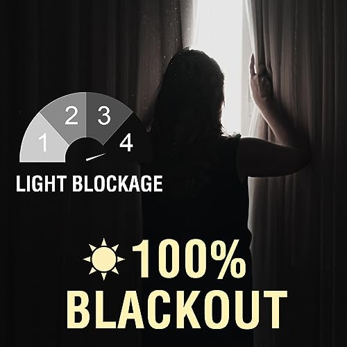 Blackout Curtains 84 inch Length 2 52"W x 84"L (Pack of 2) Heather Mid Grey - Afbeelding 4 van 7