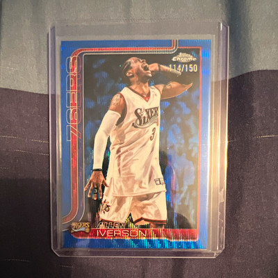 Topps Chrome update 2026 Allen Iverson 76ers Blue wave  /150