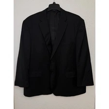 Stafford Performance Black Two Button Blazer Jacket Suit Separate Classic Fit