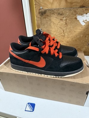 Nike Dunk Low Black Team Orange Midnight Fog Size 12 Sneakers Shoes 330938-081