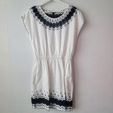 J. Crew Women's Embroidered linen blend Dress size 6 lace boho clean girl