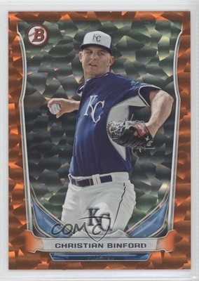 2014 Bowman Draft Top Prospects Orange Ice 17/25 Christian Binford #TP-65 9ws