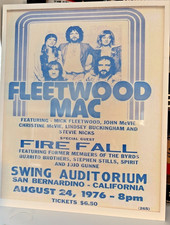 Fleetwood Mac 1976 Swing Auditorium 8x10 Metal Concert Poster Wall Art Tribute