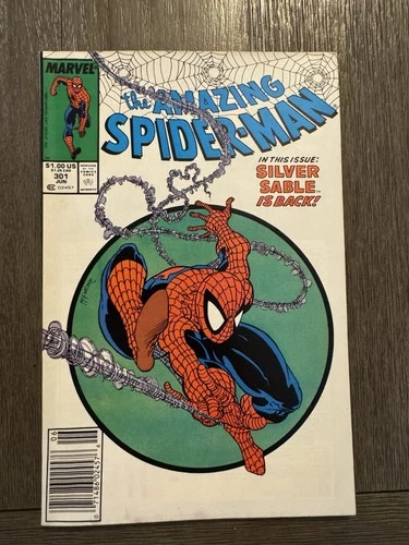 Amazing Spider-Man #301 Newsstand variant VF to VF+ Macfarlane Marvel Comic 1988