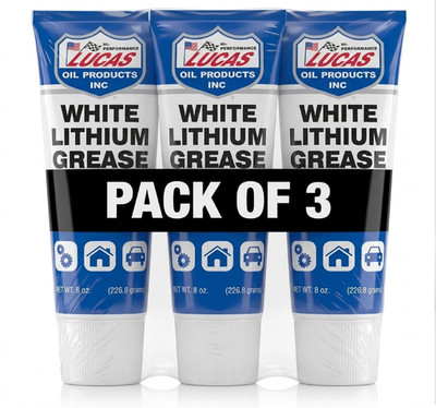 (3 PACK) White Lithium Grease 8 Ounce Tube-- FREE & FAST SHIPPING.