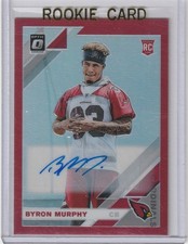 Byron Murphy 2019 Panini Donruss Optic Red Prizm Rc Auto (45/50)