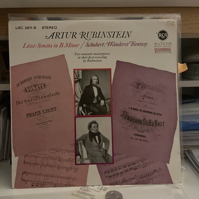LISZT SONATA B MINOR / SCHUBERT LP ARTUR RUBINSTEIN N119