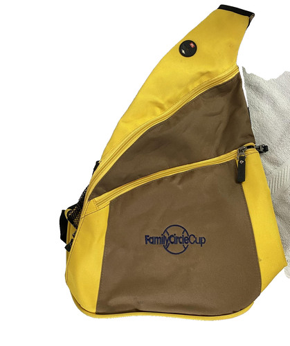 Family Circle Cup Backpack One Size Multi Color Yellow Tennis Sling Travelwell