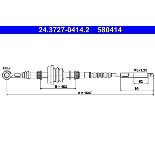 ATE 24.3727-0414.2 Seilzug, Feststellbremse-image