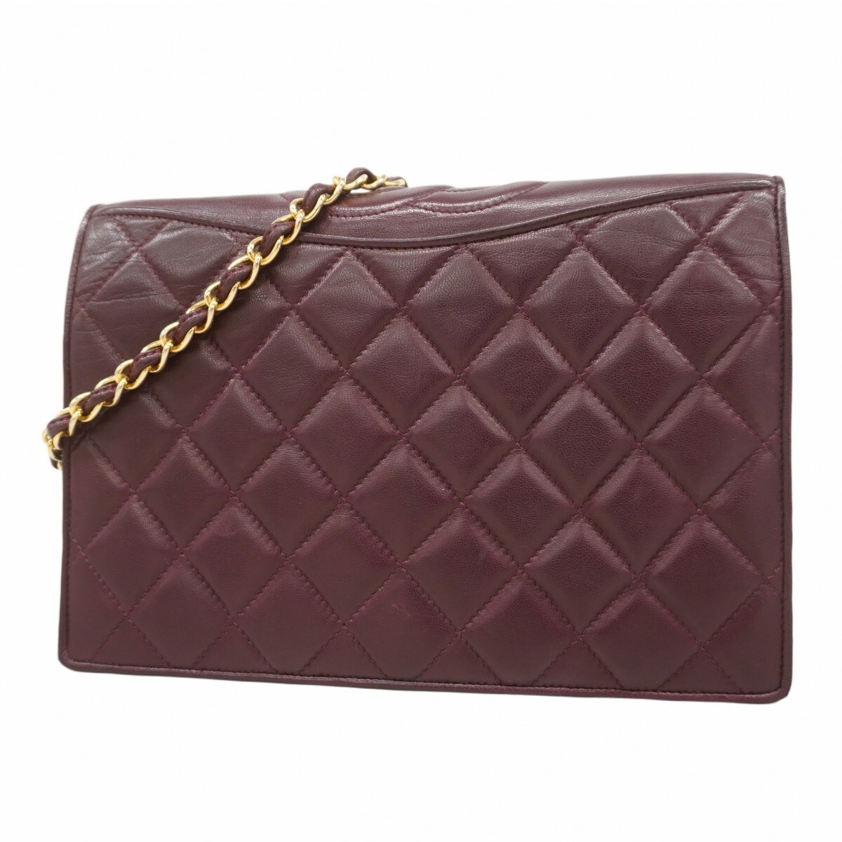Chanel Matelasse Lambskin Bordeaux Shoulder Bag with Chain 815871-image