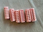 VINTAGE Barbie Clone Doll PINK HAIR 6 Plastic CURLERS-CLASPS ACCESSORY Lot 1.25”