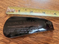 Vintage Metal Shoe Horn Montgomery Ward  Co. Shoes Advertising 7 cities