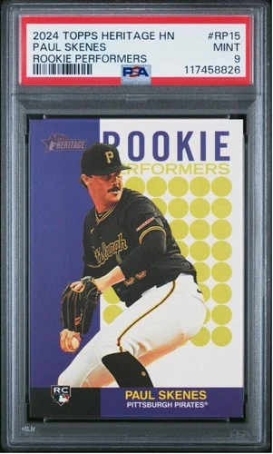 Paul Skenes (RC) 2024 Topps Heritage High Number Rookie Performers #RP-15 PSA 9