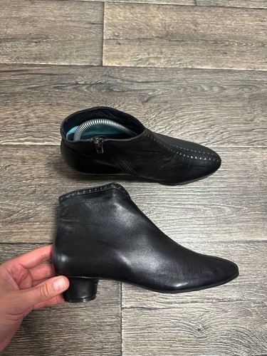 thierry rabotin shoes boots women black leather sz38 made in italy