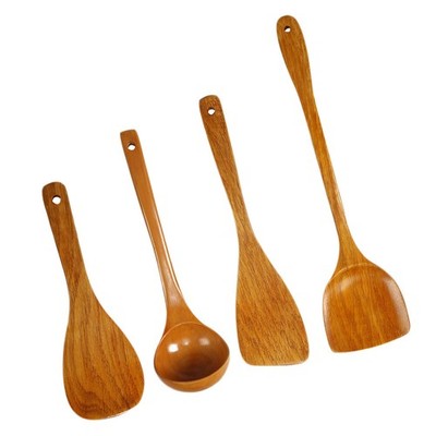 1 Set 4PCS-Küchenwerkzeuge kochen Holz Utensilien-Küchenset für Familie