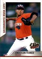 2019 Sacramento River Cats Choice #7 Enderson Franco Venezuela VZ Baseball Card