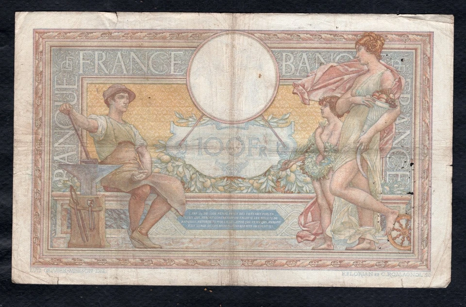 100 Francs Luc Olivier Merson 8.11.1934  Etat TB - Photo 2/2
