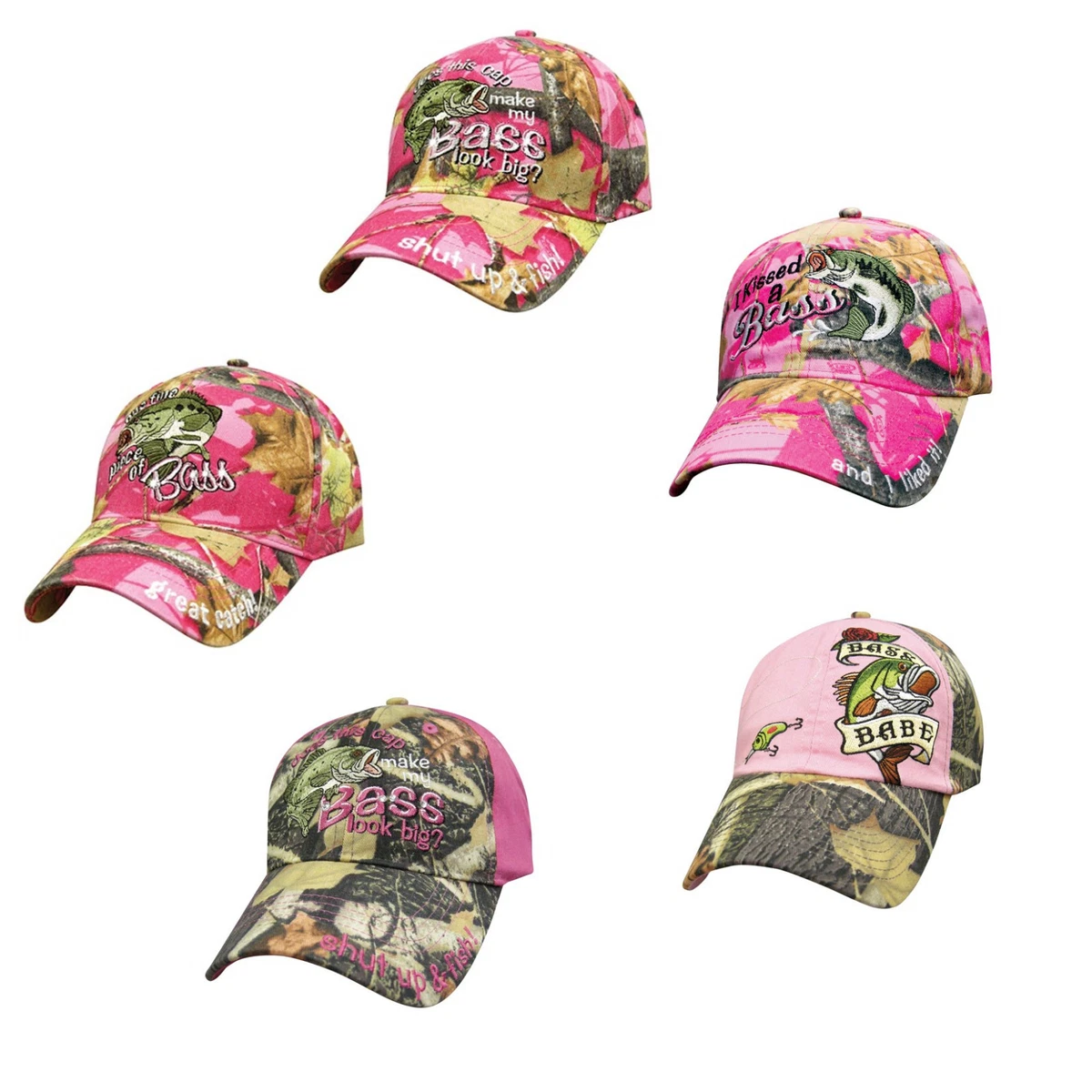 Women's Full Pink Camo Hat Country Muddy Southern Girl Fish Bass