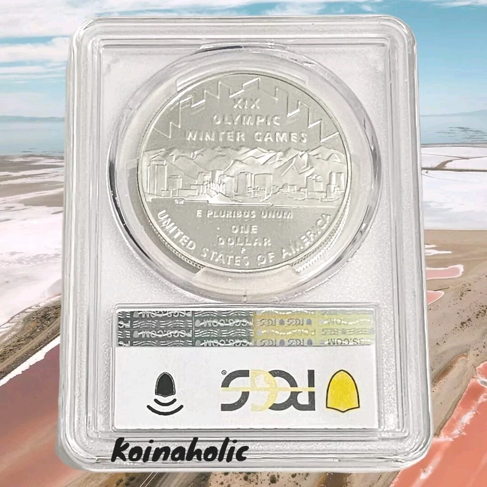 2002 P $1 SILVER PROOF Salt Lake City Olympics Commem Dollar PCGS PR 69 DCAM - Image 2 of 4