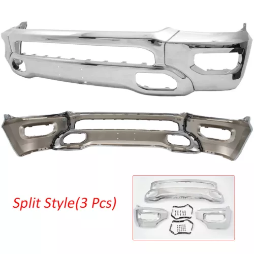 Front Bumper For 2019 2020 2021 2022 2023 2024 Dodge Ram 1500 W/ Fog Light Holes - Picture 2 of 23