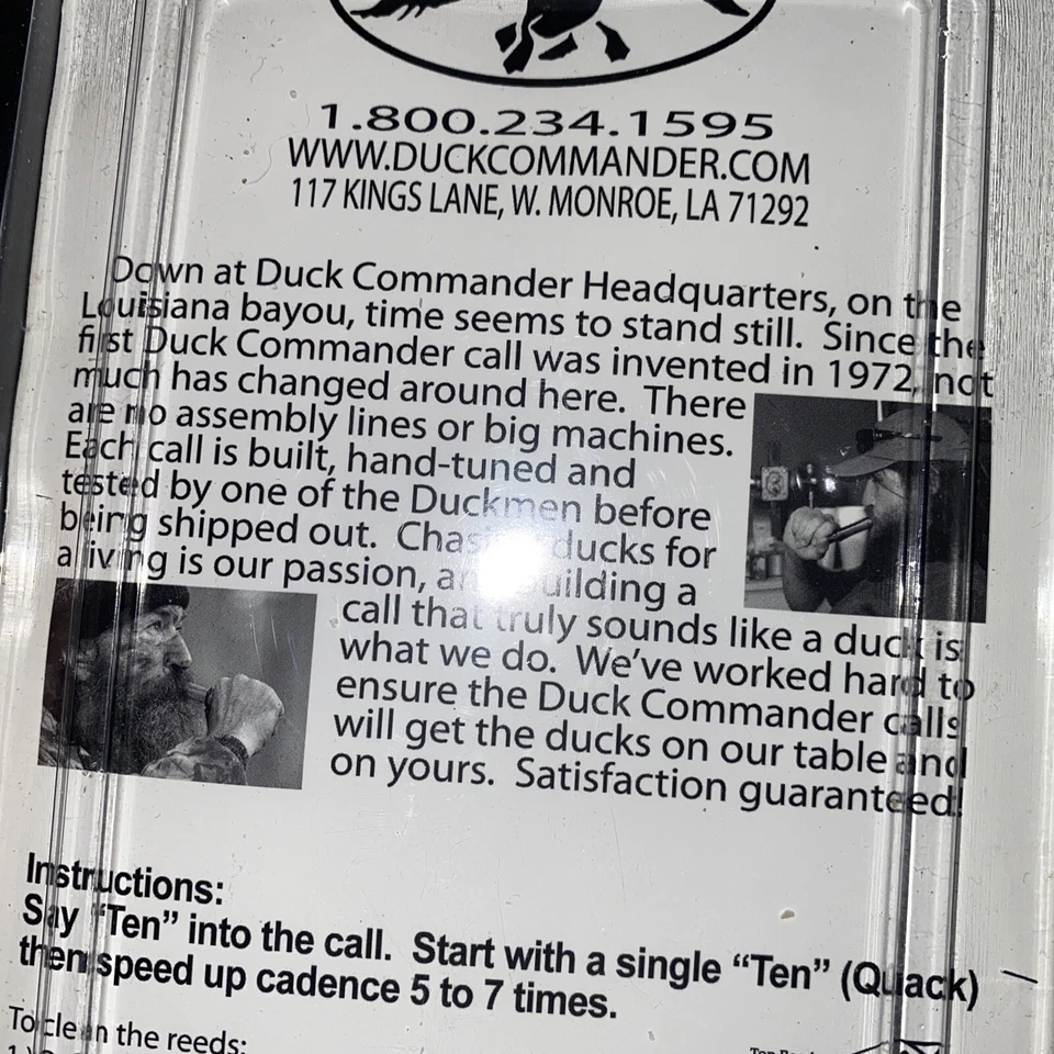 Duck Commander Classic Dvd Vintage Commander Double Reed Duck Call Usa New - Image 4 of 4