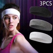 3pcs Sweatproof Sports Headbands for Men and Women - Moisture-wicking Sweatband