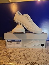 Hurley Ladies Size 7 Chloe Slip on Canvas Sneaker Shoes, White NEW IN BOX