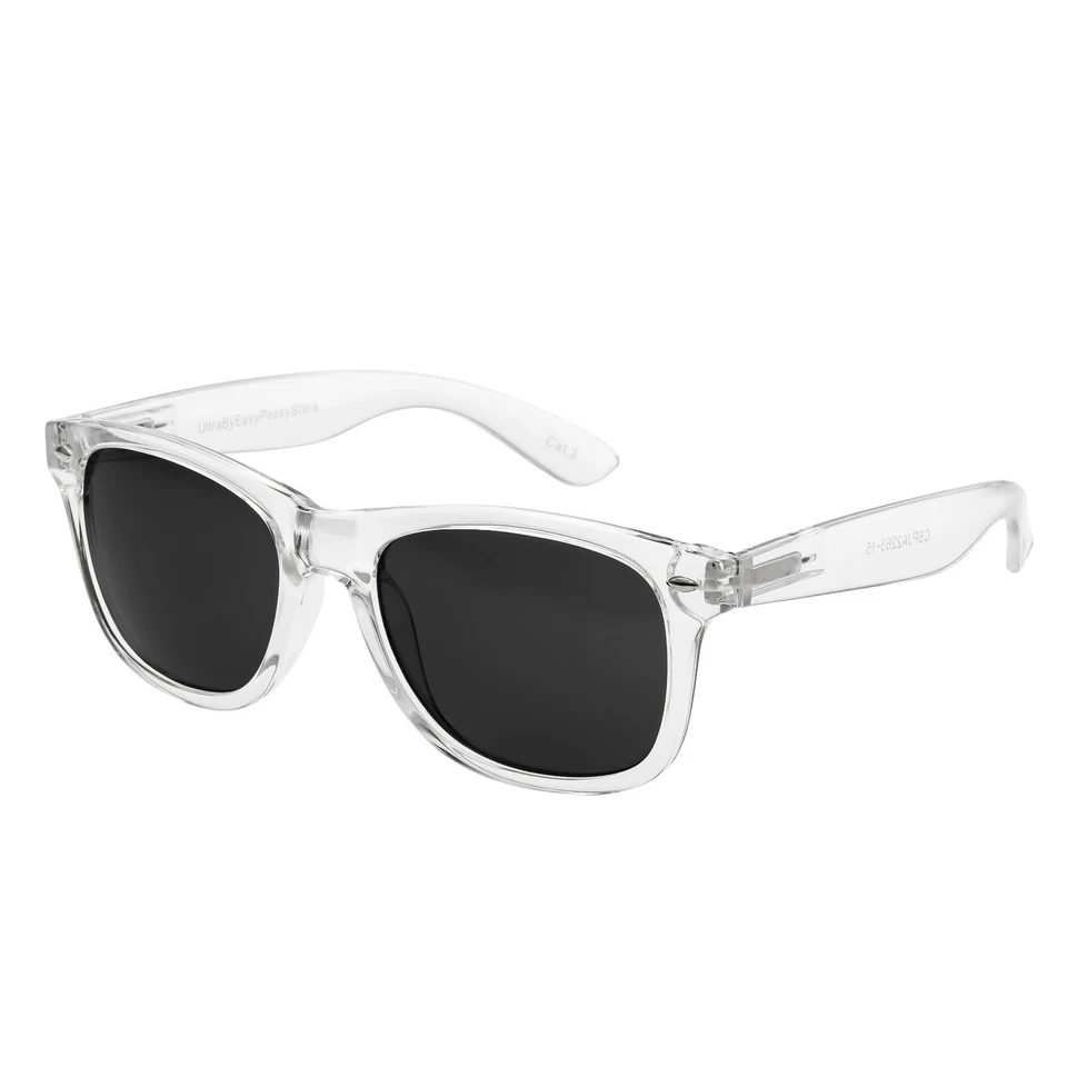 Adults Clear Frame Sunglasses Smoked Men Women Uv400 Classic Transparent Glasses